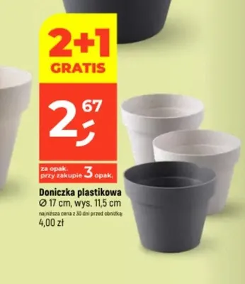 Doniczka plastikowa 17cm wys. 11,5cm promocja w Dealz