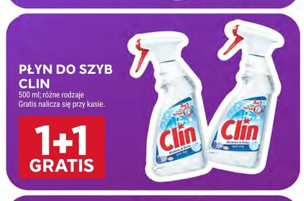 Płyn do szyb Clin promocja w Stokrotka