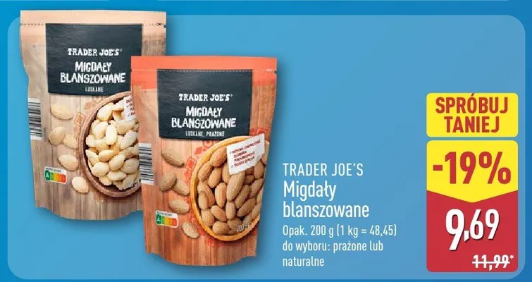 Migdały blanszowane promocja w Aldi