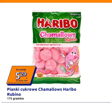 Pianki cukrowe Haribo Chamallows Rubino promocja w Action