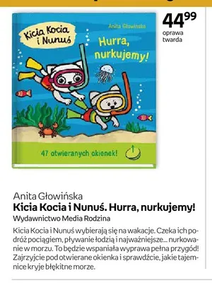 Książka Kicia Kocia i Nunuś. Hurra, nurkujemy! Anita Głowińska oprawa twarda promocja w Empik