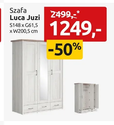 Szafa Luca Juzi promocja w Black Red White