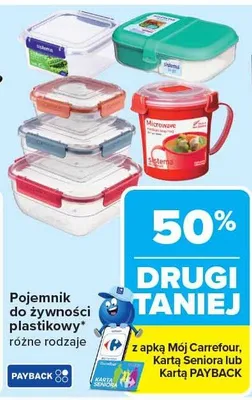 Pojemnik do żywności plastikowy Cliponic promocja w Carrefour