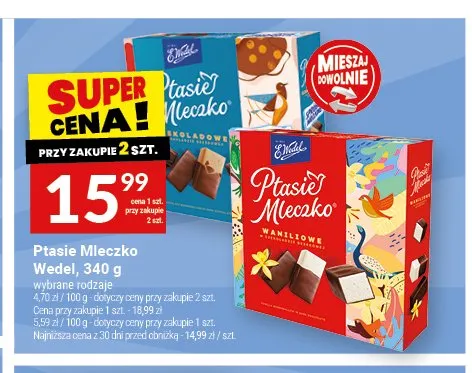 Ptasie Mleczko E.Wedel waniliowe promocja w Twój Market
