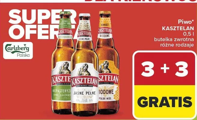 Piwo Kasztelan Niepasteryzowane promocja w Carrefour Market