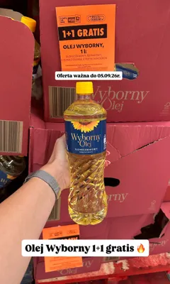 Olej słonecznikowy Wyborny promocja w Biedronka
