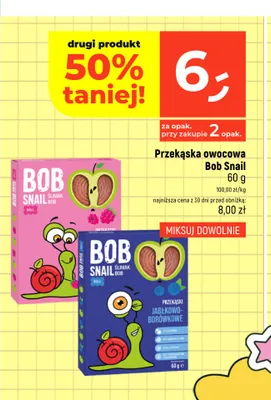 Przekąska owocowa Bob Snail Roll malinowa promocja w Dealz