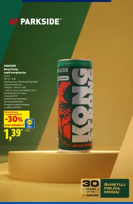 Napój energetyczny Parkside Kong Strong promocja w Lidl