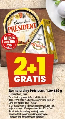 Ser naturalny President Camembert/Brie, 120-125 g promocja w Twój Market