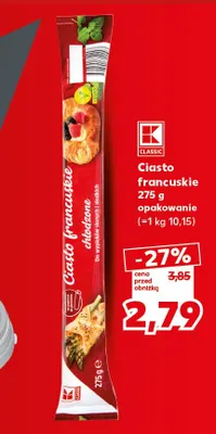 Ciasto francuskie K-Classic promocja w Kaufland