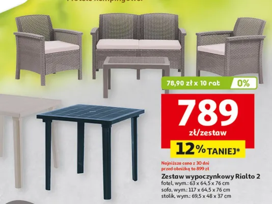 Zestaw wypoczynkowy Rialto 2 promocja w Auchan