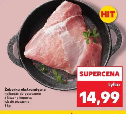 Żeberka ekstramięsne wieprzowe promocja w Kaufland