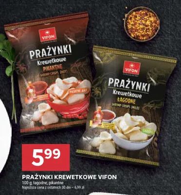 Prażynki krewetkowe łagodne Vifon promocja w Stokrotka