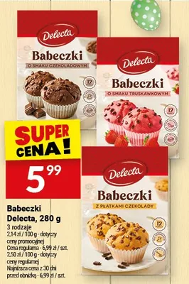 Babeczki Delecta 3 rodzaje promocja w Twój Market