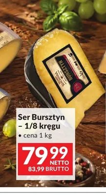 Ser Bursztyn 1/8 kręgu Skarby Serowara promocja w Makro