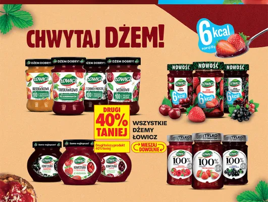 Dżem Łowicz 6 kcal promocja w Biedronka