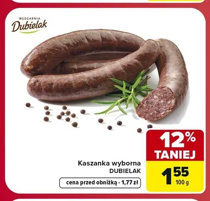Kaszanka wyborna Dubielak promocja w Carrefour Market