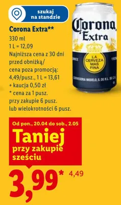 Piwo Extra promocja w Lidl