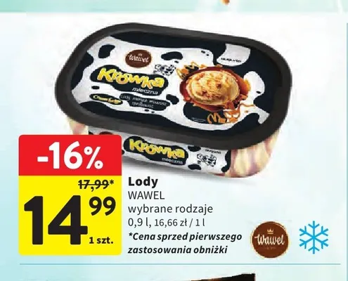 Lody Wawel Krówka Mleczna promocja w Intermarche