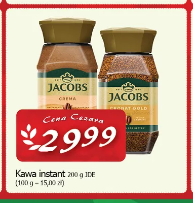 Kawa rozpuszczalna instant Jacobs Crema promocja w CEZAR Delikatesy