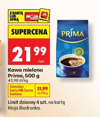 Kawa mielona Prima promocja w Biedronka