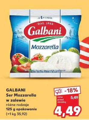 Ser Mozzarella w zalewie różne rodzaje promocja w Kaufland