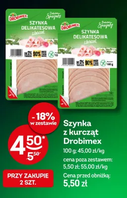 Szynka z kurcząt Drobimex promocja w Żabka