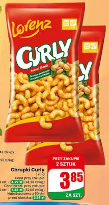 Chrupki Curly Lorenz promocja w Dino