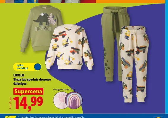 Spodnie dresowe dziecięce Lupilu promocja w Lidl