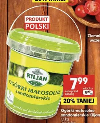 Ogórki małosolne sandomierskie Kiljan polskie promocja w Delikatesy Centrum