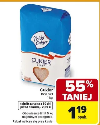 Cukier polski promocja w Carrefour Market