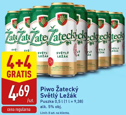 Piwo Žatecký Světlý Ležák promocja w Aldi