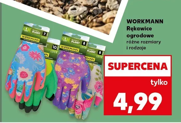 Rękawice ogrodowe różne rozmiary i rodzaje promocja w Kaufland