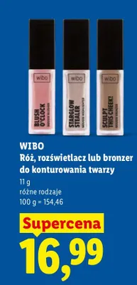 Bronzer do konturowania twarzy Wibo promocja w Lidl