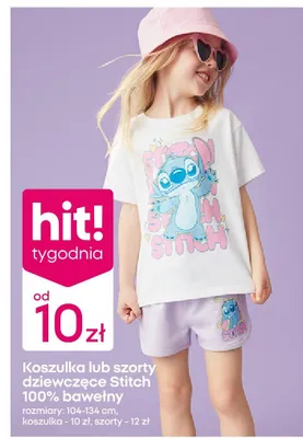 Koszulka dziewczęca Disney Stitch 100% bawełny promocja w Pepco