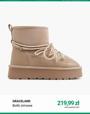 Botki zimowe Graceland promocja w Deichmann