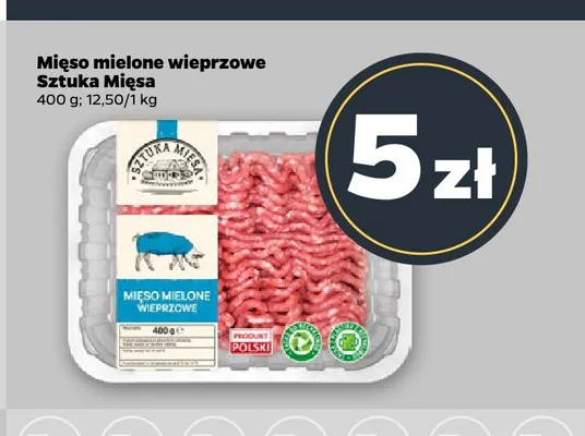 Mięso mielone wieprzowe Sztuka Mięsa promocja w Netto