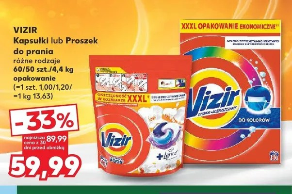 Proszek do prania Vizir Do Kolorów promocja w Kaufland