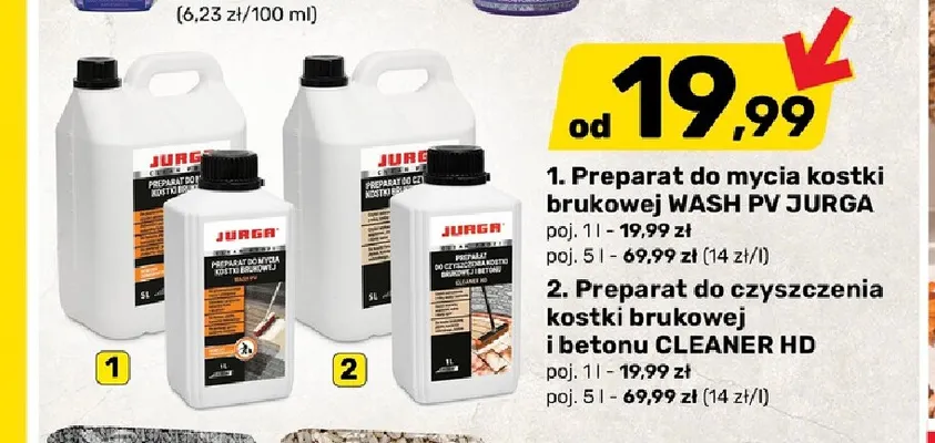 Preparat do mycia kostki brukowej Wash PV Jurga promocja w Bricomarche