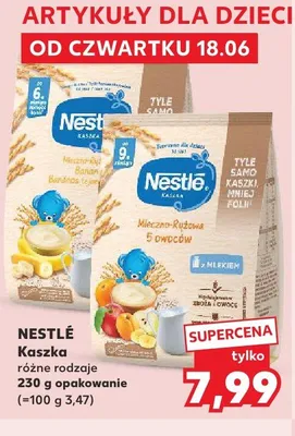 Kaszka mleczno-ryżowa 5 owoców Nestlé promocja w Kaufland