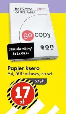 Papier ksero A4 go copy promocja w Tedi