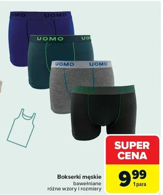 Bokserki męskie bawełniane promocja w Carrefour