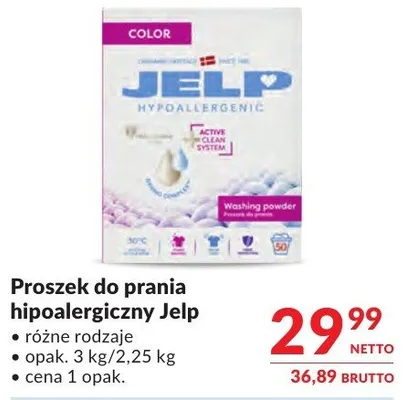 Proszek do prania hipoalergiczny Jelp Color promocja w Makro