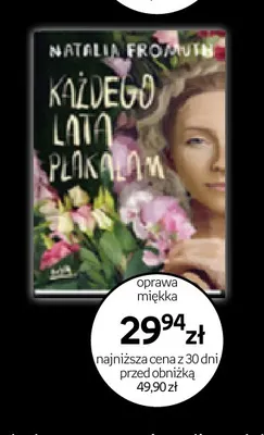 Książka Każdego lata płakałam Natalia Fromuth promocja w Empik