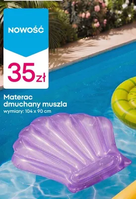 Materac dmuchany muszla 104x90cm promocja w Pepco