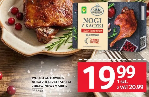 Wolno gotowana noga kaczki z sosem żurawinowym 500 g promocja w Selgros