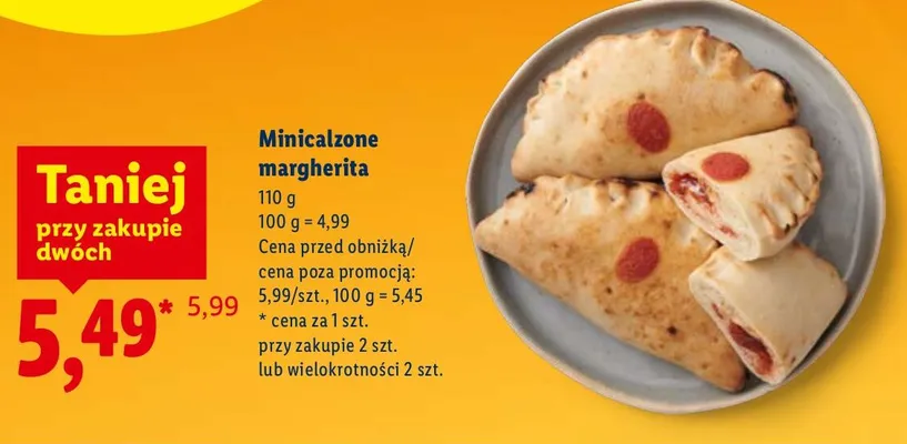 Minicalzone margherita promocja w Lidl