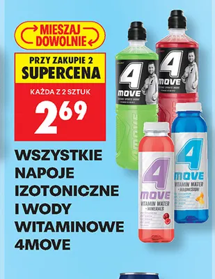 Napoje izotoniczne i wody witaminowe 4Move promocja w Biedronka