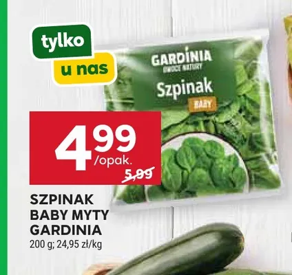 Szpinak baby myty Gardinia promocja w Stokrotka