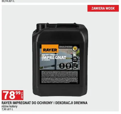Impregnat do ochrony i dekoracji drewna Rayer promocja w Merkury Market